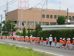 画像：十四山支所まで歩いて避難！