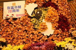 画像：弥富市花き組合の展示