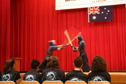 画像：愛知黎明高校の剣道部の「立会い」の剣道