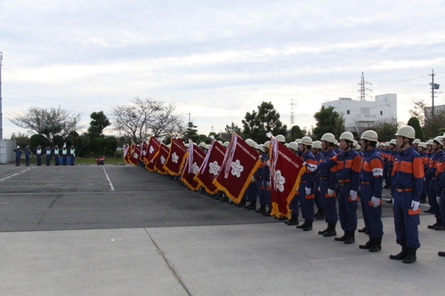 写真：市消防団による小型ポンプ操法大会