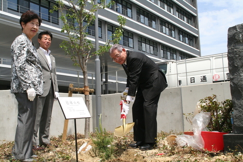 写真：巴塚の松植樹