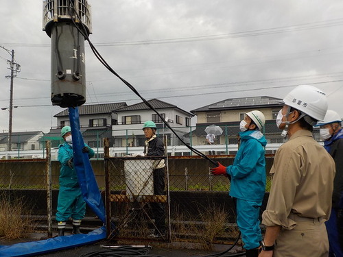 写真；建設部防災訓練