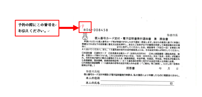 交付通知書はがき