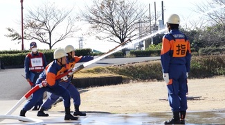 写真：弥富市消防団小型ポンプ操法大会