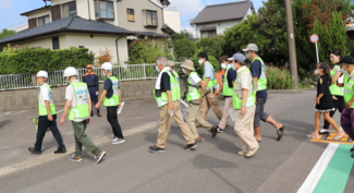 大藤小学区で弾道ミサイルを想定した住民避難訓練