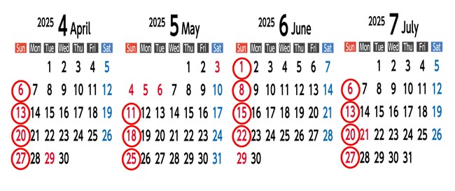 カムカムカレンダー（4月～7月）
